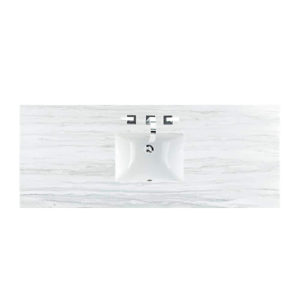 60 in. W x 23.5 in. D Single Basin Vanity Solid Surface Top in Arctic Fall 