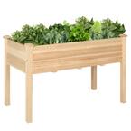 VEIKOUS 47 in. x 23 in. x 30 in. Wooden Raised Garden Bed with Liner ...