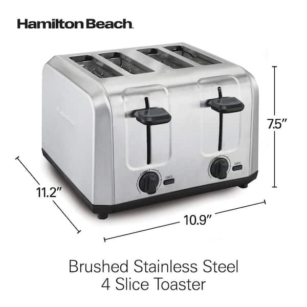 Hamilton Beach 4-Slice Stainless Steel Wide Slot Toaster, Silver
