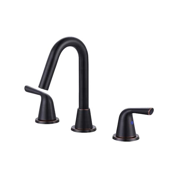 ARCORA High -Arc 8 in. Widespread Double Handle Bathroom Faucet in Oil Rubbed Bronze