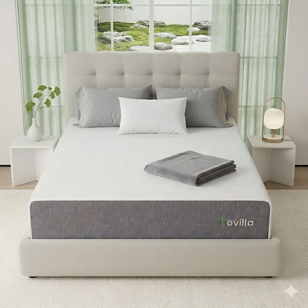 Novilla Matelas 140 x 200 cm, 20CM, Matelas à Ressort Ensaché, Matelas Hybride en Mousse, Certifié Sûr et Fiable par CertiPUR-US et Oeko-TEX, Isolation des Mouvements, Indépendance de Couchage
