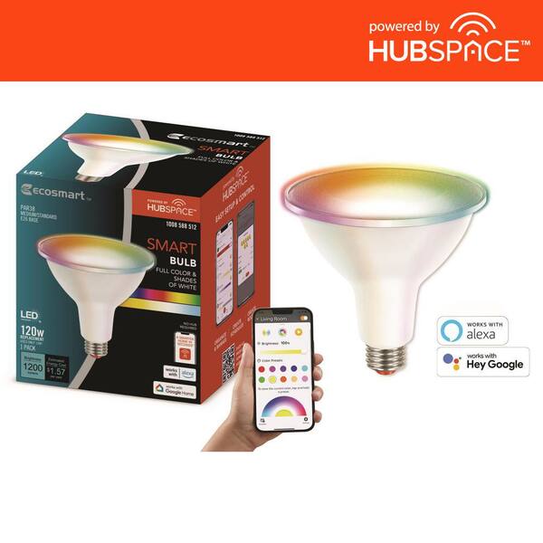 EcoSmart 120Watt Equivalent Smart PAR38 Color Changing CEC LED Light