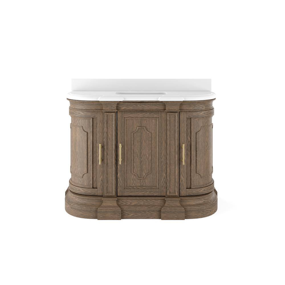 Thomasville Lancaster 48 in. W x 20 in. D Bath Vanity in Light Oak with