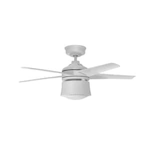 Air Filtering 48 in. Integrated LED Indoor White Ceiling Fan with Light Kit and Remote with Color Changing Technology