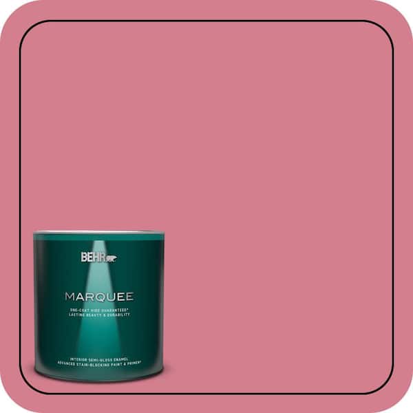 BEHR MARQUEE 1 qt. #P140-4 I Pink I Can Semi-Gloss Enamel Interior Paint & Primer
