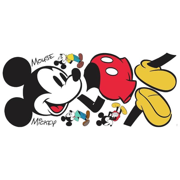 RoomMates 5 in. x 19 in. Mickey and Friends Minnie Mouse Peel and Stick  Giant Wall Decal (8-Piece) RMK1509GM - The Home Depot