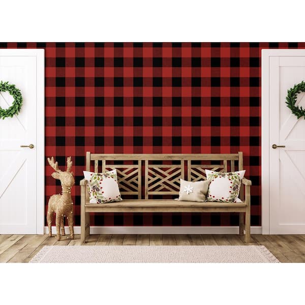 Gingham Removable Wallpaper Buffalo Check Plaid Self  Etsy