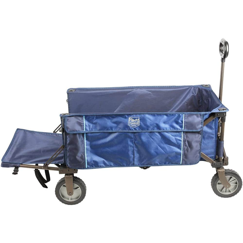 Timber Ridge Laburnum Tailgate Wagon 4 cu. ft. Folding Fabric Bin Steel Frame Garden Cart Folding Wagon