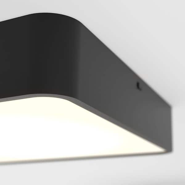 LAKIQ 10-Lights Modern Chandelier Black Flush Mount Ceiling