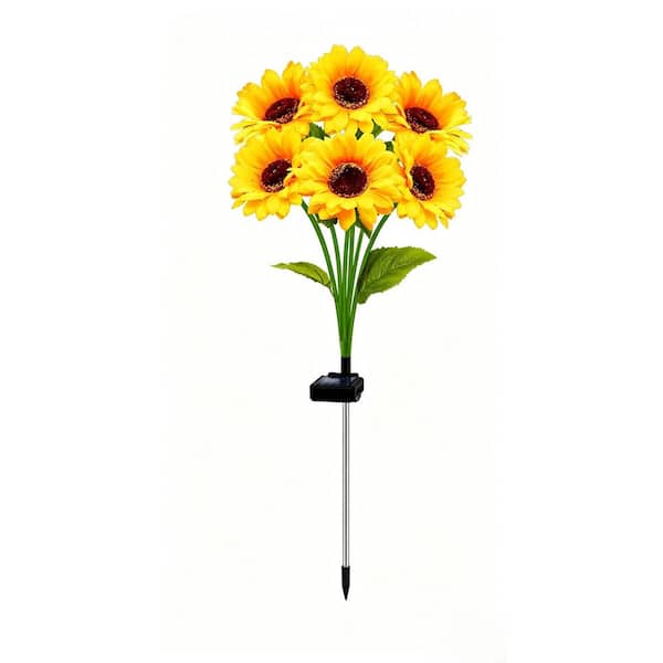 3-Pack Solar Sunflower Lights Outdoor Garden Decor, Solar Flowers Lights with 18 Sunflowers Waterproof Auto ON/Off
