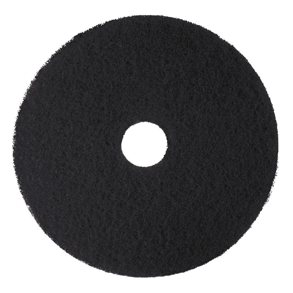 Low-Speed High Productivity Floor Pads 7300, 18 in. Dia, Black, (5-Carton)