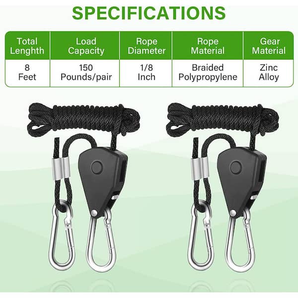 1/4 Inch Heavy Duty Adjustable Rope Clip  Adjustable Rope Hanging - 1/4  1/8 - Aliexpress