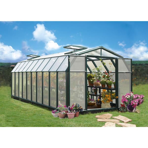 Hobby Gardener 8 ft. x 20 ft. Green/Diffused DIY Greenhouse Kit