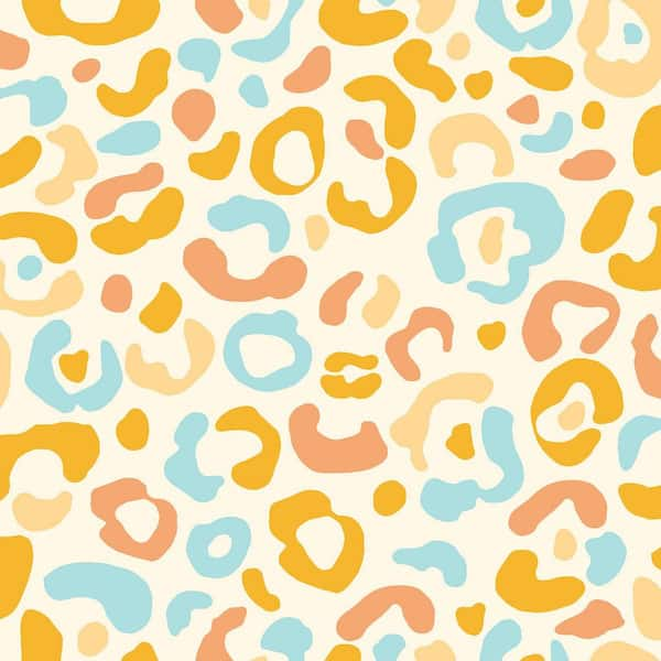 Orange Leopard Peel and Stick Wallpaper