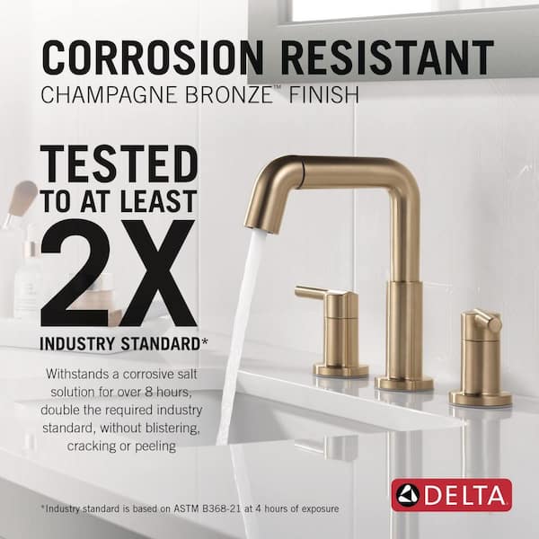 Delta Nicoli Gold Pull-Down Spout 8 in. Widespread Double Handle