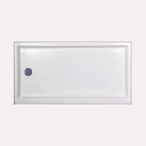 60 in. x 32 in. Single Threshold Shower Base with Left-Hand Drain in White