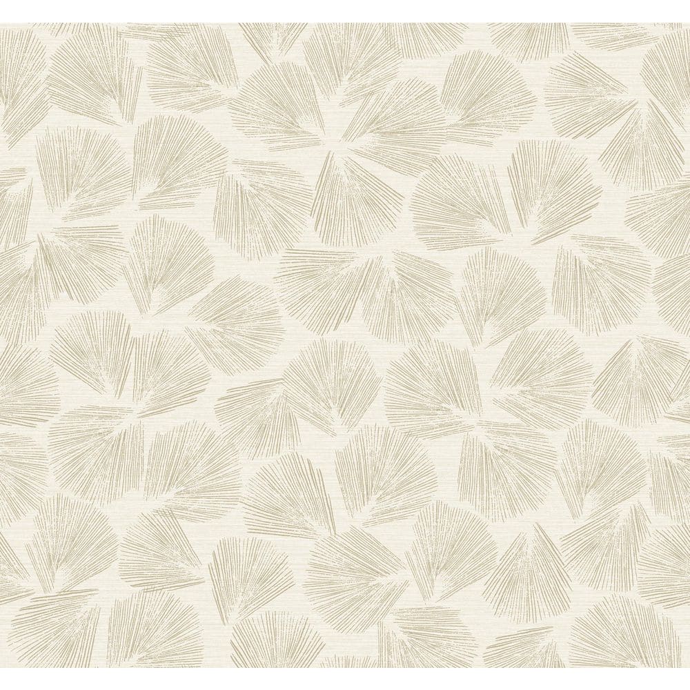 Elora Leaf Gold Pink Wallpaper