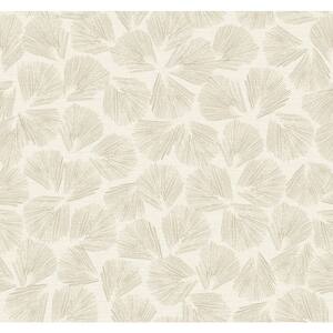 Elora Leaf Gold Pink Wallpaper