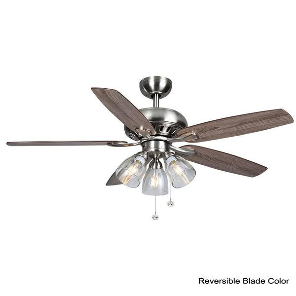 Hampton Bay Rockport 52 In Indoor Led, Home Depot 3 Blade White Ceiling Fan