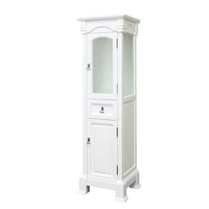 Bloomfield 18 in. W x 65 in. H x 17 in. D Bathroom Linen Storage Cabinet in Cream White