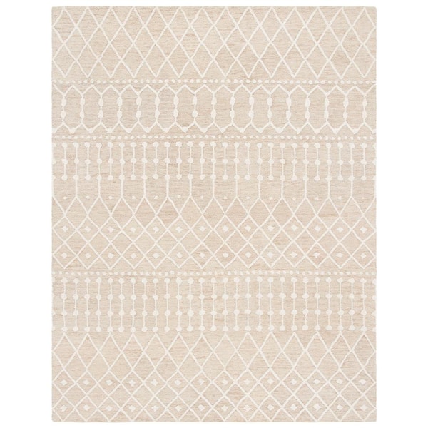 SAFAVIEH Blossom Beige/Ivory 8 ft. x 10 ft. Geometric Aztec Area Rug