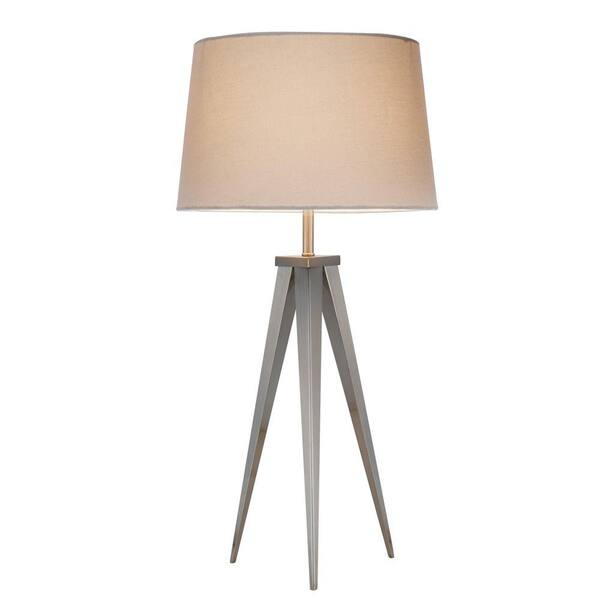 Adesso Producer 28 in. Satin Nickel Table Lamp