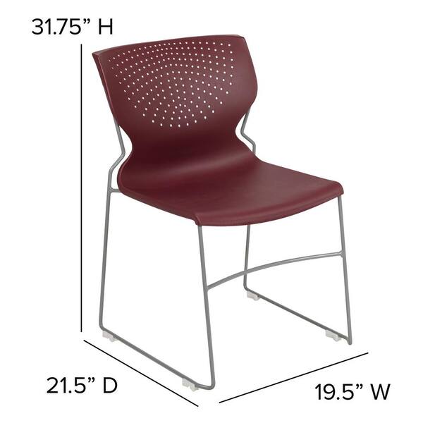 Burgundy 5-pack 18 Stack Chair 