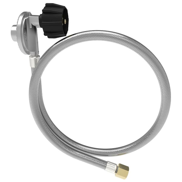 4 FT Steel Braided Propane Hose and Regulator