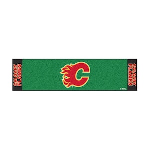 NHL Calgary Flames 1 ft. 6 in. x 6 ft. Indoor 1-Hole Golf Practice Putting Green