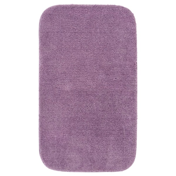 Garland Rug Traditional Purple 24 in. x 40 in. Washable Bathroom Accent Rug
