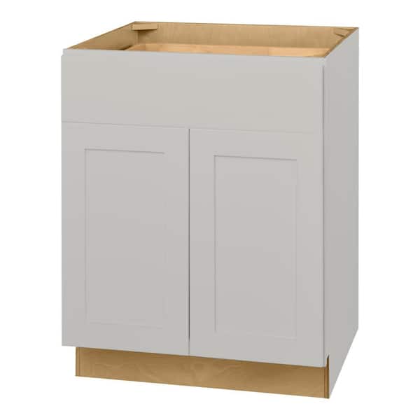 Avondale 27 in. W x 24 in. D x 34.5 in. H Ready to Assemble Plywood Shaker Base Kitchen Cabinet in Dove Gray