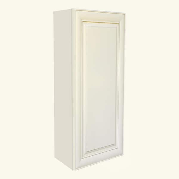 Plywell Ready to Assemble 9x42x12 in. Shaker Wall End Open Shelf Cabinet in White