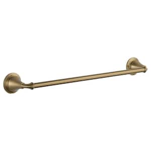 Linden 18 in. Wall Mount Towel Bar Bath Hardware Accessory in Champagne Bronze
