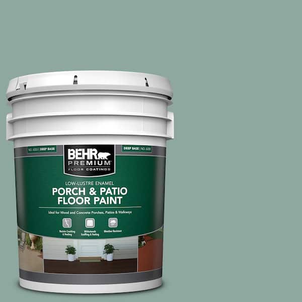 5 gal. #S430-4 Green Meets Blue Low-Lustre Enamel Interior/Exterior Porch and Patio Floor Paint