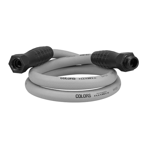 Colors Series 5/8 in. x 5 ft. x 3/4 in. Garden Hose with SwivelGrip in Slate Grey