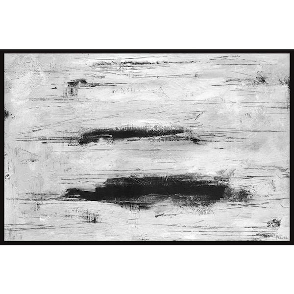 "Brief Struggle" by Parvez Taj Floater Framed Canvas Abstract Art Print 40 in. x 60 in.