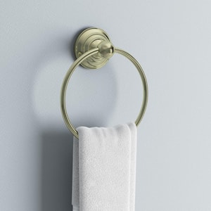 Greenwich Towel Ring in Polished Brass