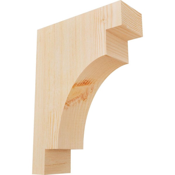 Ekena Millwork 3-1/2 in. x 10 in. x 14 in. Douglas Fir Mediterranean Smooth Corbel