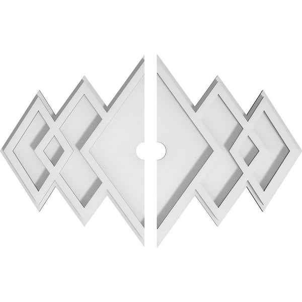 Ekena Millwork 1 in. x 16 in. x 10.625 in PVC Medallion Moulding