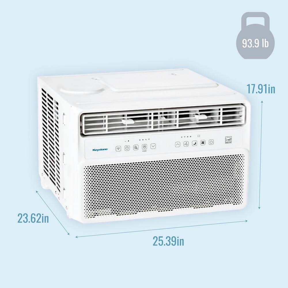 Keystone 18,000 BTU White Window Air Conditioner with Remote