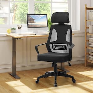 Ergonomic Blue Mesh Chair Executive Home Office Chairs with Lumbar Support Armrest Rolling Swivel Adjustable Mid Back