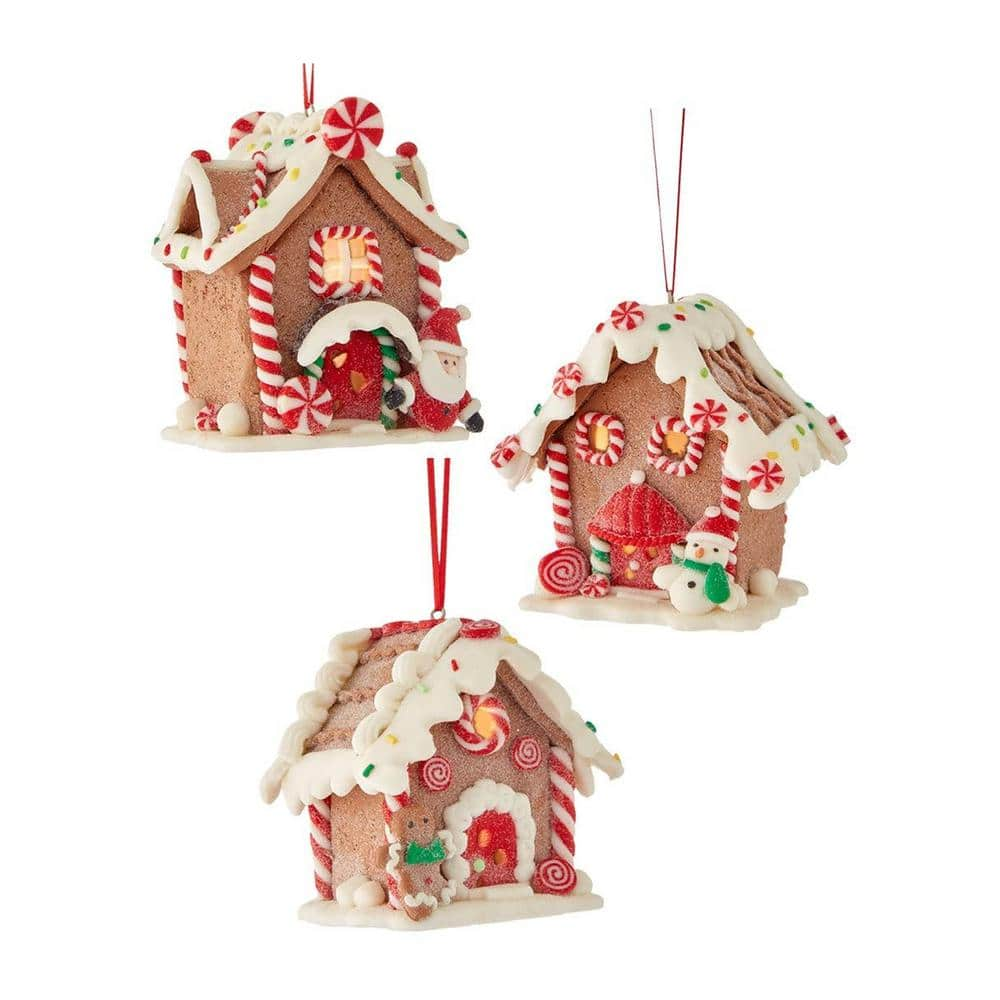 Kurt S. Adler Gingerbread House Decorative Light Up Holiday Ornament ...