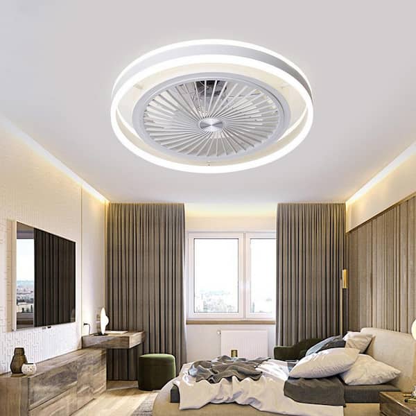Encased Ceiling Fan With Light Shelly Lighting