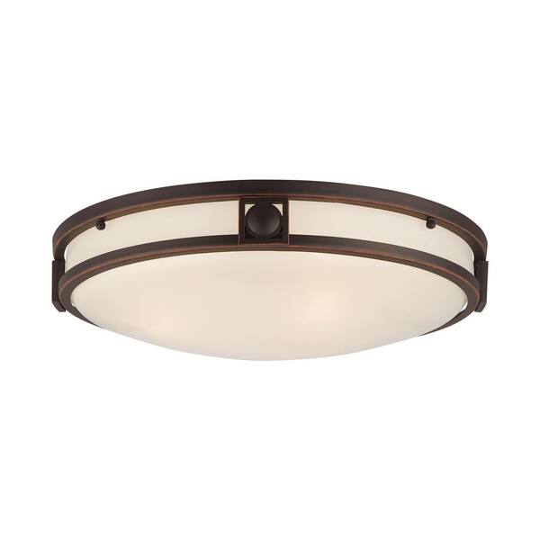 Livex Lighting Titania 3 Light Olde Bronze Flush Mount