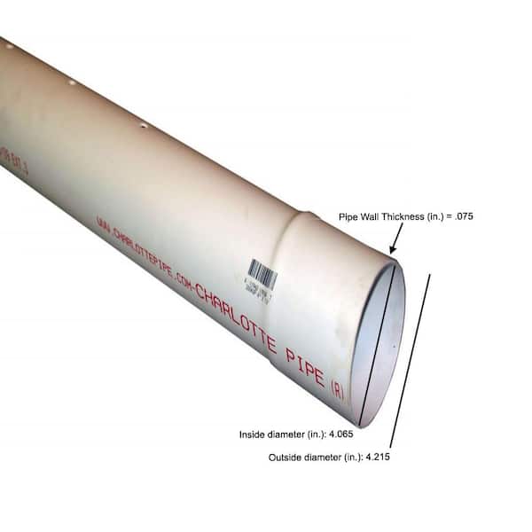 4 in. x 10 ft. PVC 2729 Perforated Pipe