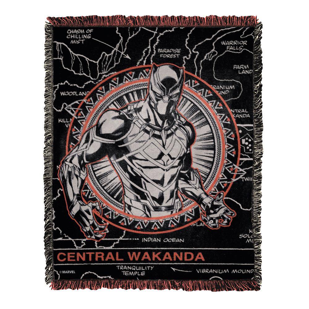 THE NORTHWEST GROUP BLACK PANTHER ALWAYS JUSTICE JACQUARD THROW