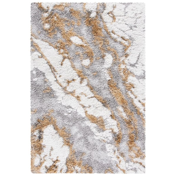 Horizon 5 ft. x 8 ft. Gray/Gold Abstract Area Rug