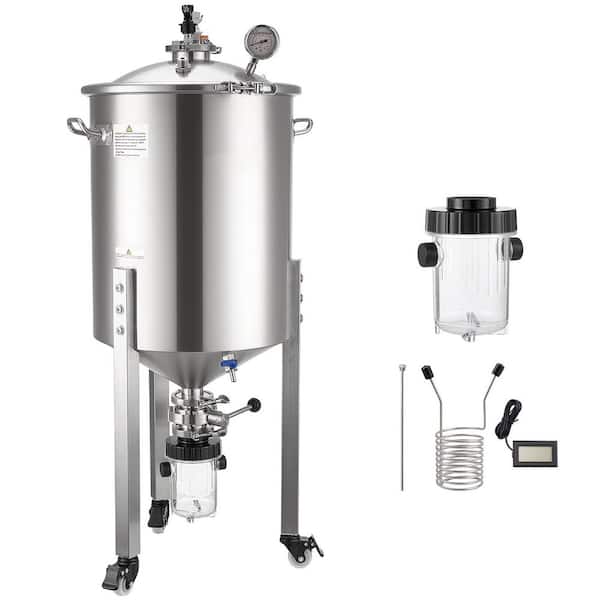 15 PSI Pressure Fermenter 16 Gal./60L All-in-1 Stainless Steel Conical Secondary Fermentation Bucket Brewing Kit
