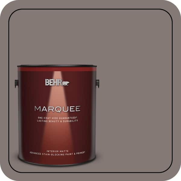 BEHR MARQUEE 1 gal. #N140-5 Complex Gray One-Coat Hide Matte Interior Paint & Primer