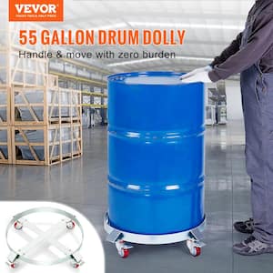 55 Gal. Heavy Duty Drum Dolly 1000 lbs. Load Capacity Dolly Cart Drum Caddy with 4 Swivel Casters Wheel